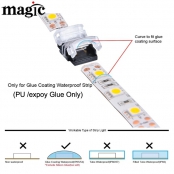 2pin solderless connector for IP65 Strip